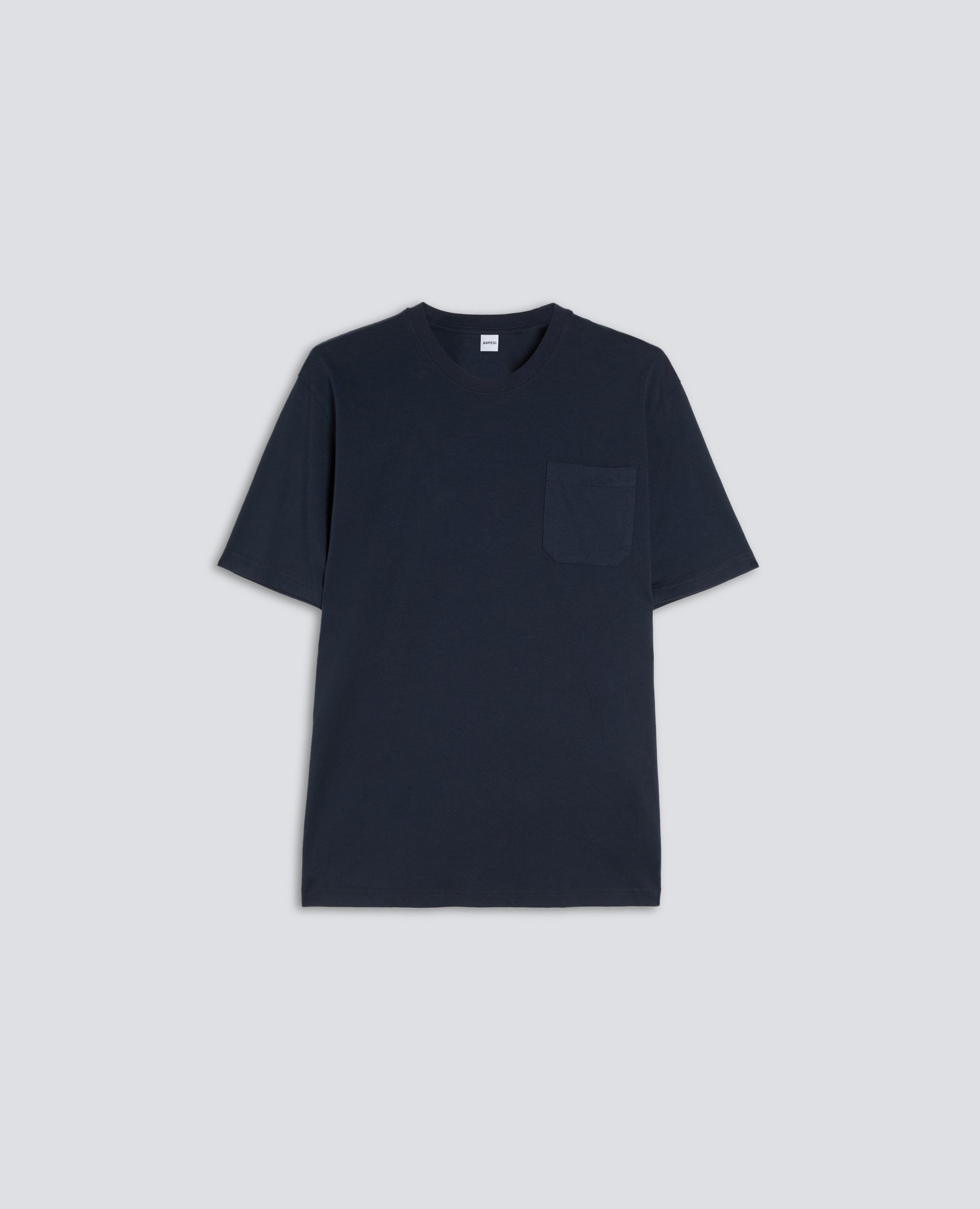 T-SHIRT IN JERSEY DI COTONE - BLU - ASPESI