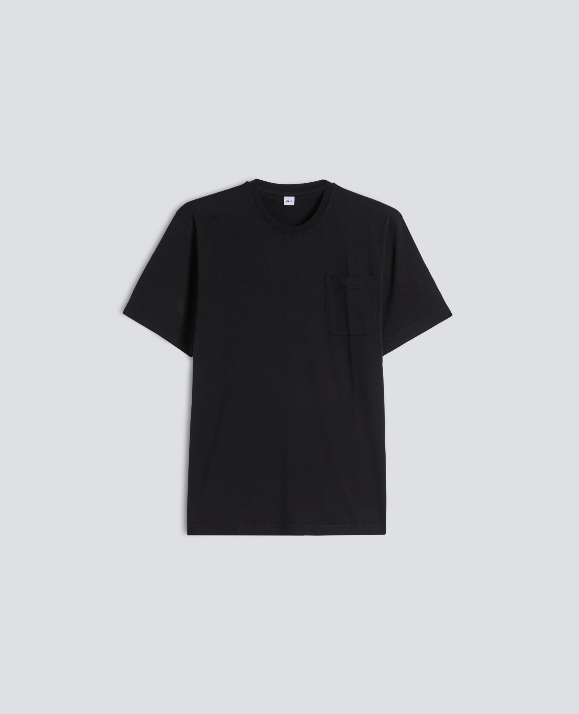 T-SHIRT IN JERSEY DI COTONE - NERO - ASPESI