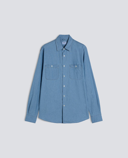 CAMICIA DA LAVORO NEW C SLIM IN CHAMBRAY DI COTONE - BLU - ASPESI