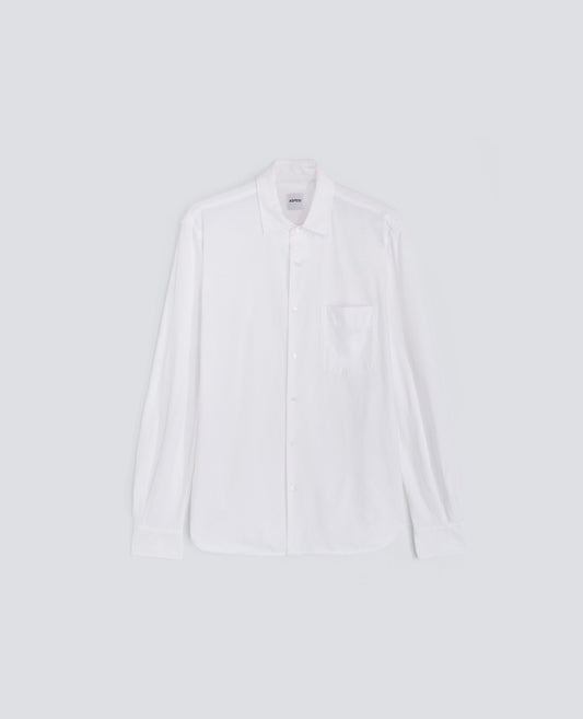 CAMICIA IN JERSEY VELLUTATO - BIANCO - ASPESI