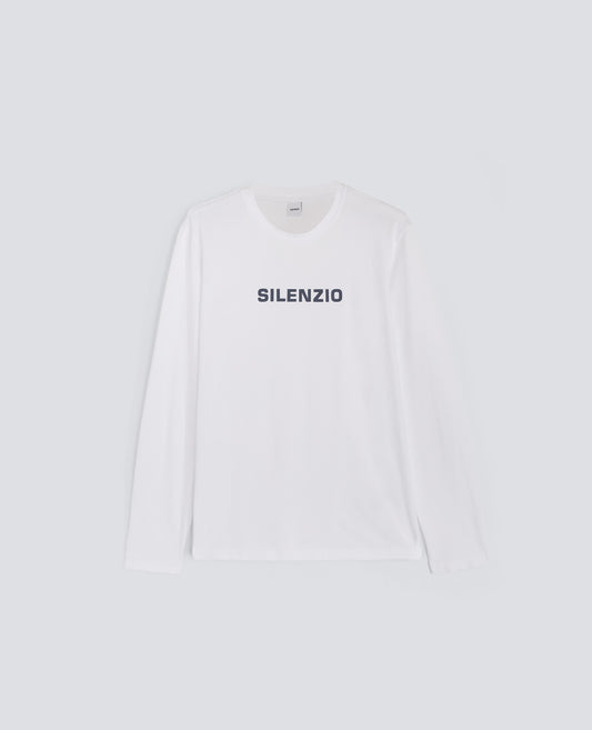 T-SHIRT A MANICHE LUNGHE SILENZIO - BIANCO - ASPESI