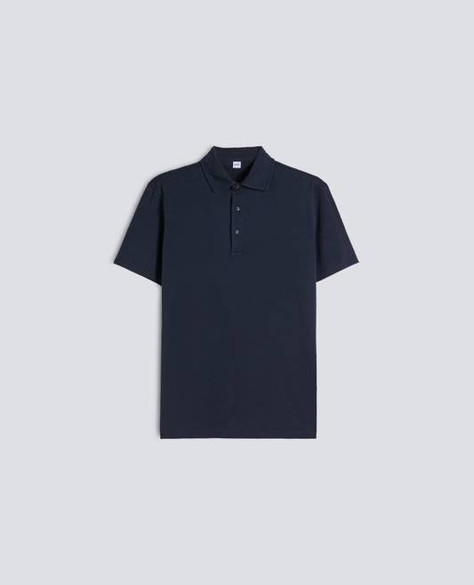 POLO IN JERSEY DI COTONE - BLU - ASPESI