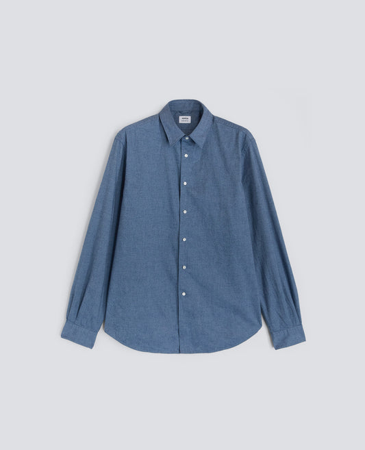 CAMICIA COMMA IN FLANELLA - AZZURRO - ASPESI