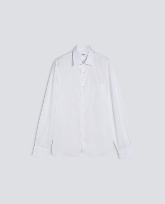 CAMICIA CLASSICA IN COTONE CON TASCHINO - BIANCO - ASPESI