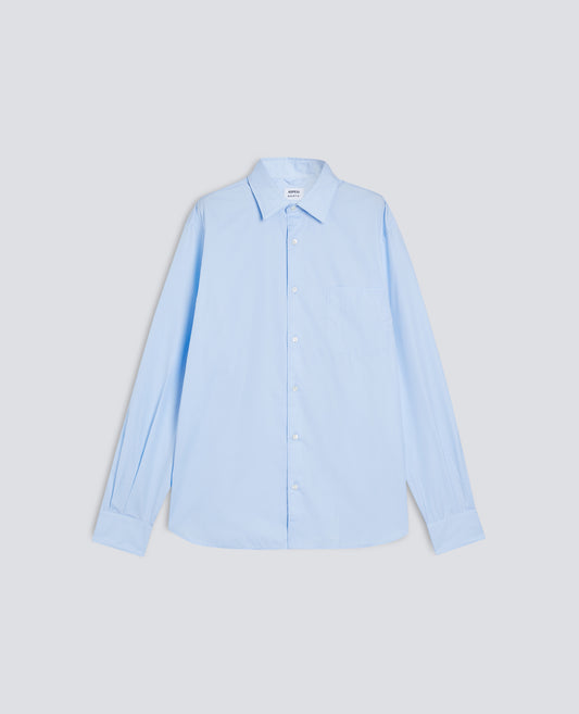 CAMICIA CLASSICA IN COTONE CON TASCHINO - AZZURRO - ASPESI