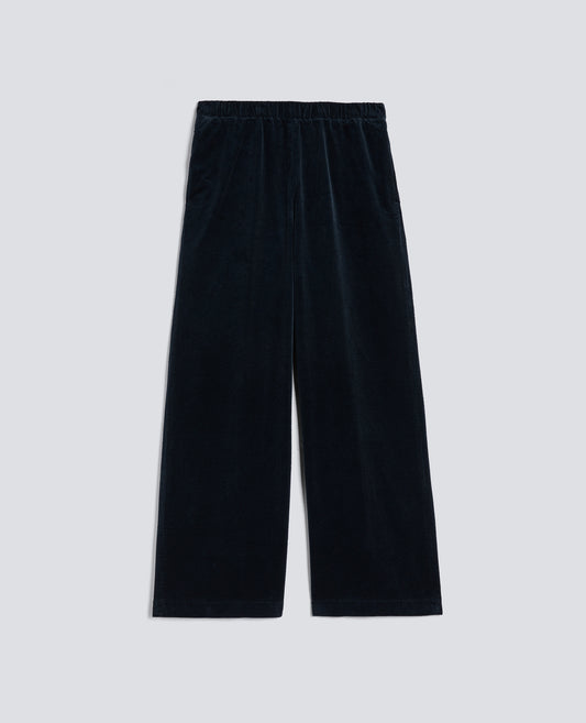 PANTALONE AMPIO IN VELLUTO A COSTE - BLU - ASPESI