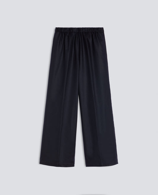 PANTALONE IN FLANELLA DI LANA CASHMERE - BLU - ASPESI