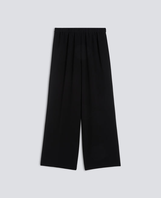 PANTALONE IN CADY CREPE CON ELASTICO - NERO - ASPESI