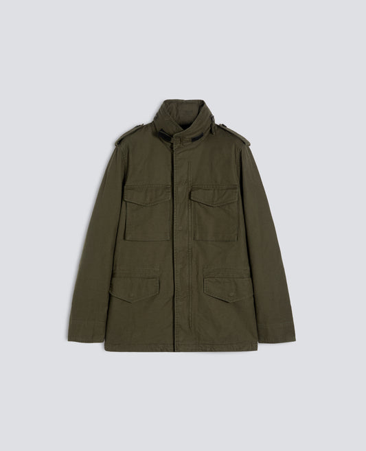 GIUBBOTTO MINI FIELD IN GABARDINE DI COTONE CON GILET INTERNO - VERDE - ASPESI