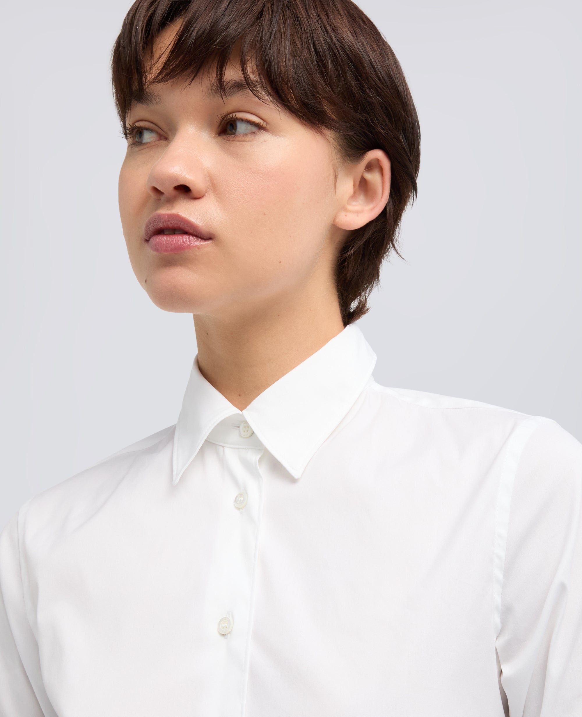 CAMICIA IN POPELINE DI MISTO COTONE STRETCH - BIANCO - ASPESI