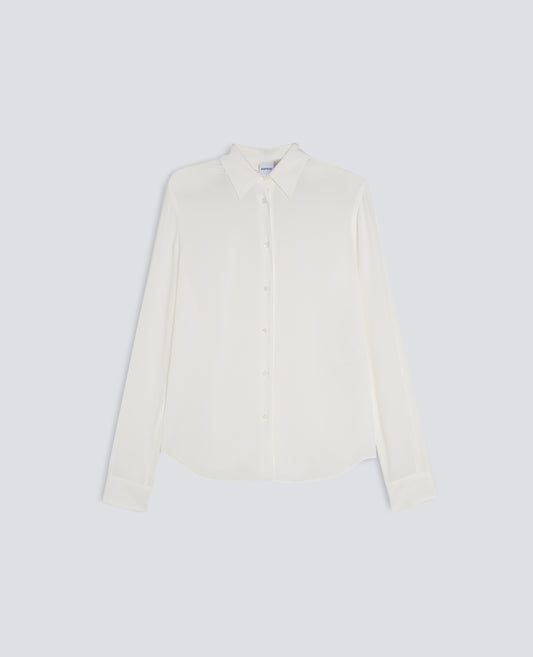 CAMICIA SLIM IN CREPE DE CHINE DI SETA - NATURALE - ASPESI