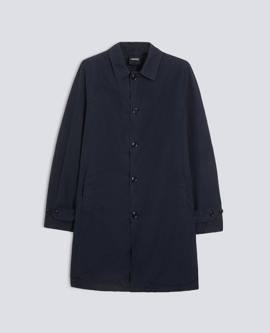 IMPERMEABILE IN POLIESTERE E NYLON COMPATTO - BLU - ASPESI