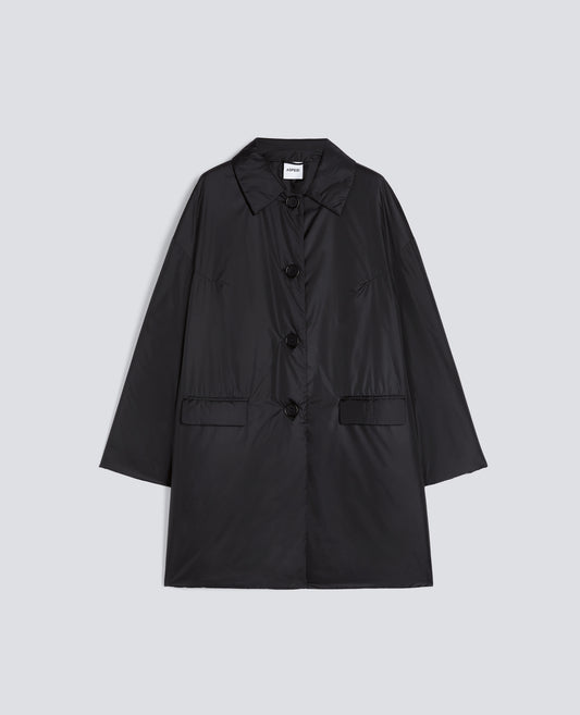CAPPOTTO TEENA IN NYLON - NERO - ASPESI