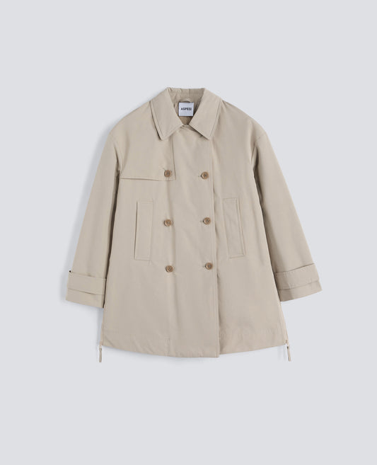 TRENCH CORTO SCARLETT IN MISTO COTONE - BEIGE - ASPESI