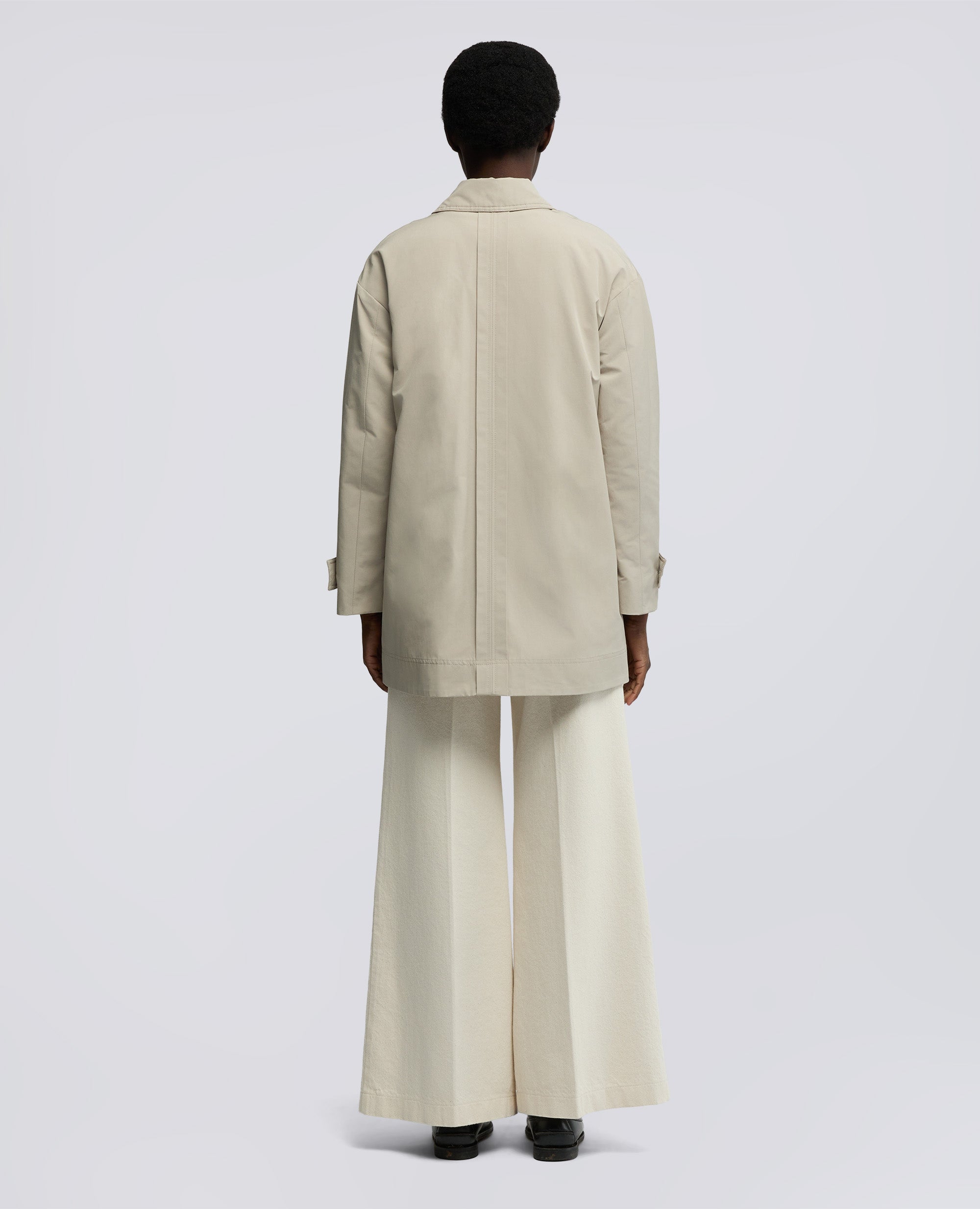 SCARLETT SHORT COTTON BLEND TRENCH COAT - BEIGE - ASPESI