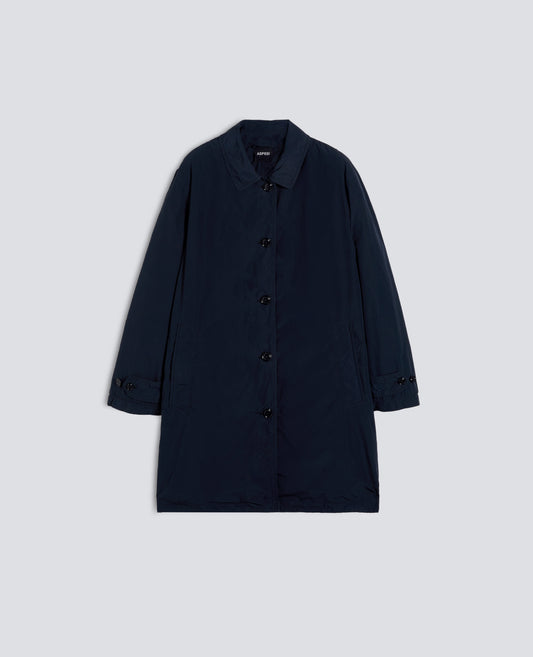 IMPERMEABILE IN POLIESTERE E NYLON COMPATTO - BLU - ASPESI