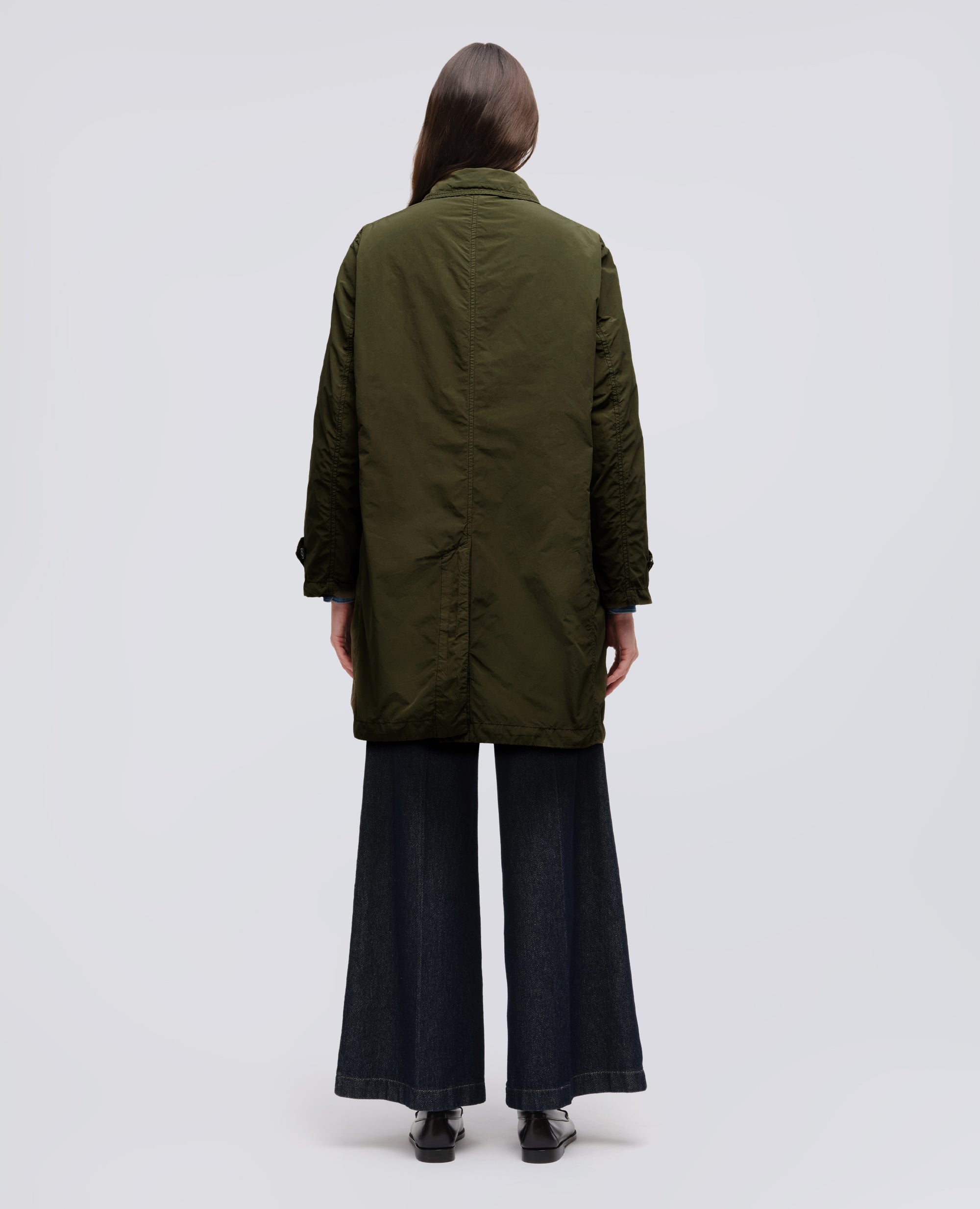IMPERMEABILE IN POLIESTERE E NYLON COMPATTO - VERDE - ASPESI