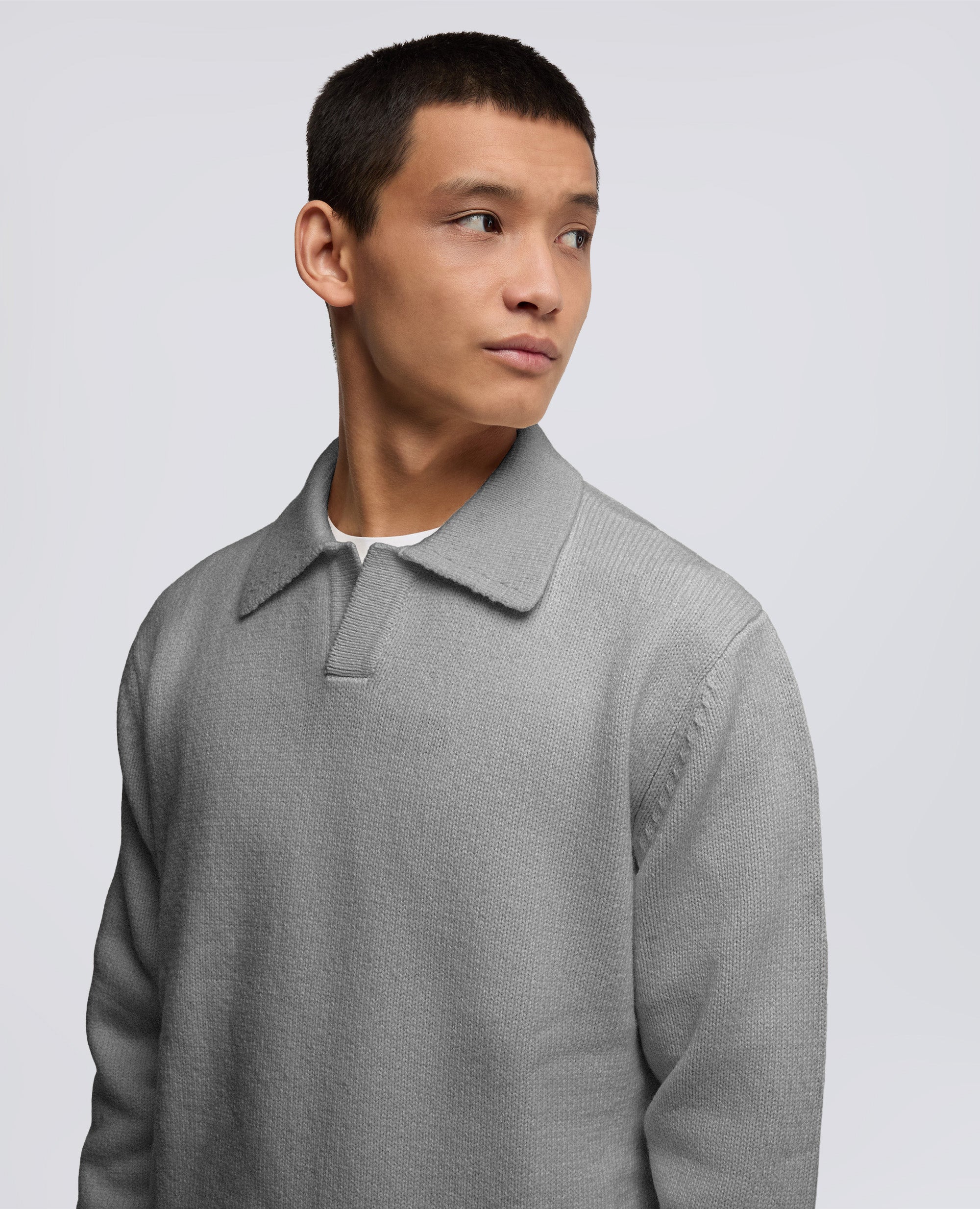 POLO IN MISTO LANA - GRIGIO - ASPESI