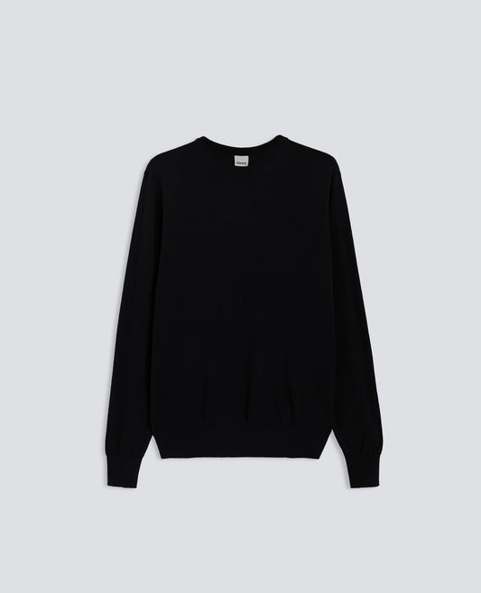 MAGLIA GIROCOLLO IN LANA RASATA - NERO - ASPESI