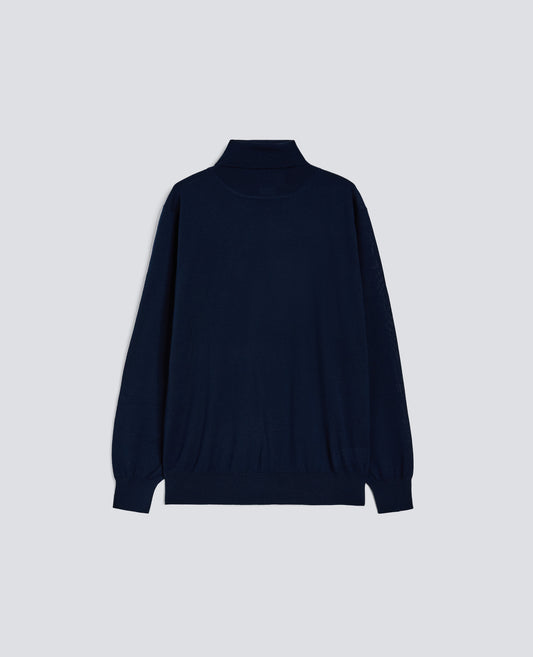 MAGLIA DOLCEVITA IN LANA MERINO - BLU - ASPESI