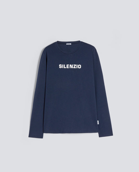 TSHIRT MANICA LUNGA SILENZIO - BLU - ASPESI