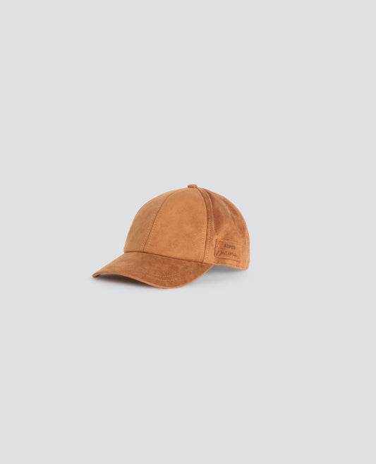 CAPPELLO IN ALCANTARA® CON VISIERA - MARRONE - ASPESI