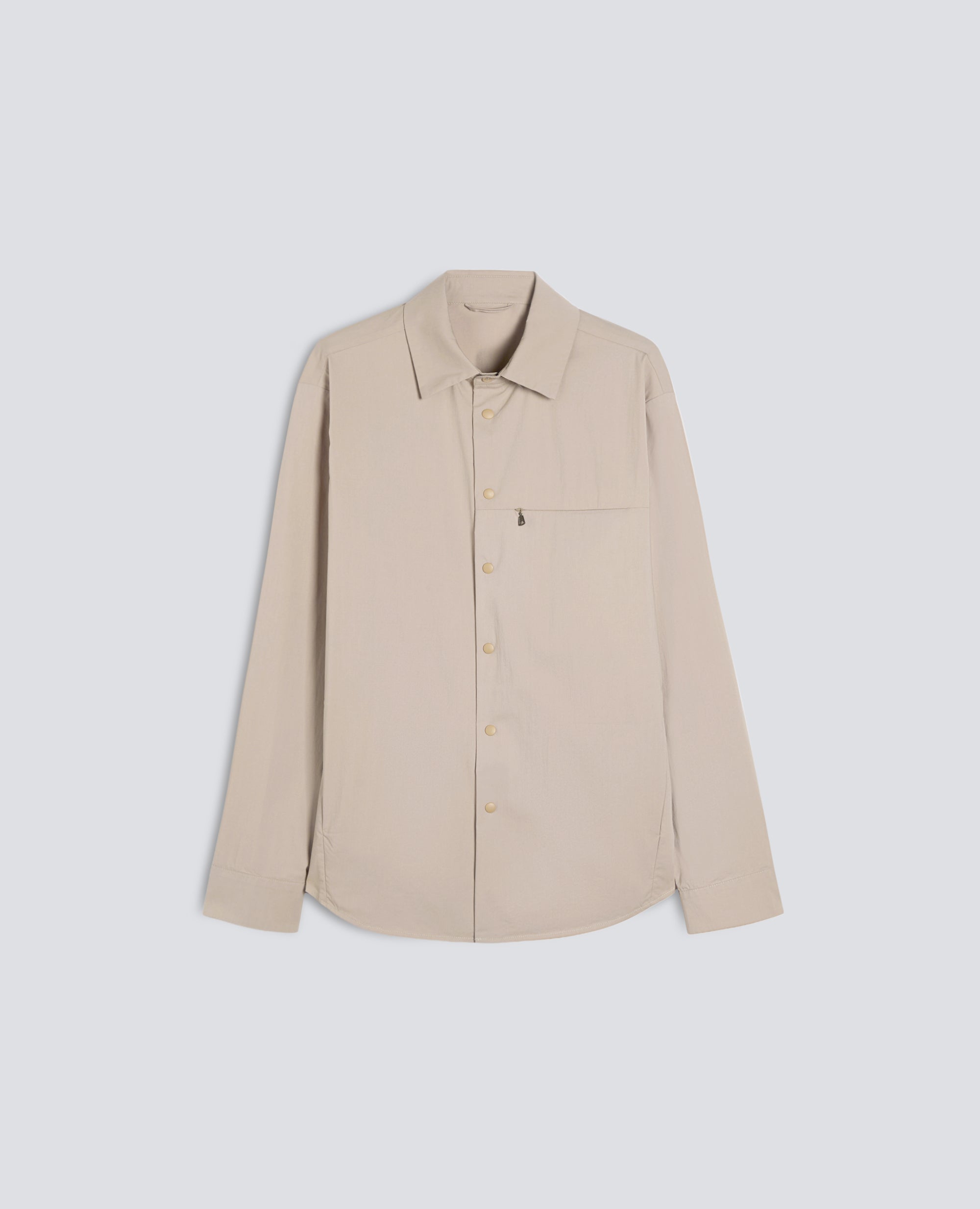 CAMICIA IN POPELINE COTONE-NYLON STRETCH - BEIGE - ASPESI