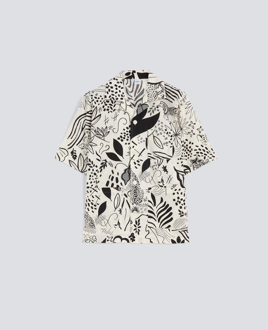CAMICIA A MANICHE CORTE IN POPELINE DI COTONE - NATURALE - ASPESI