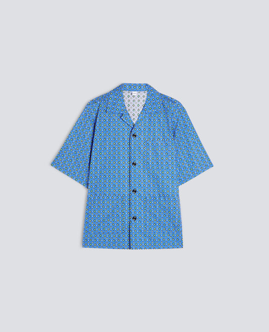 CAMICIA A MANICHE CORTE IN POPELINE DI COTONE - MULTICOLOR - ASPESI