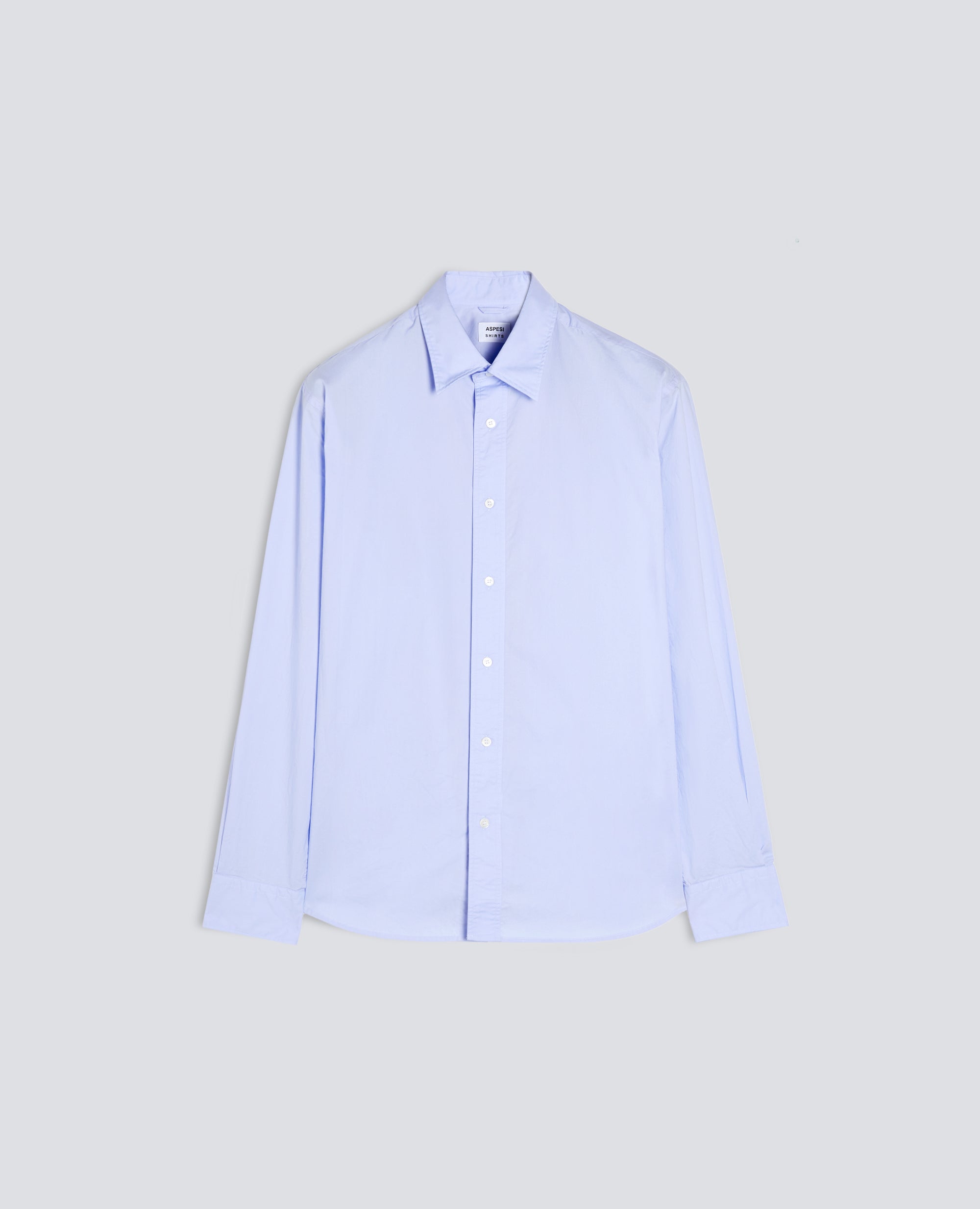 CAMICIA FRED IN POPELINE DI COTONE - AZZURRO - ASPESI