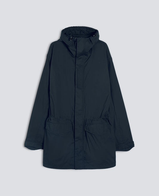 PARKA IN POPELINE DI COTONE E NYLON STRETCH - BLU - ASPESI