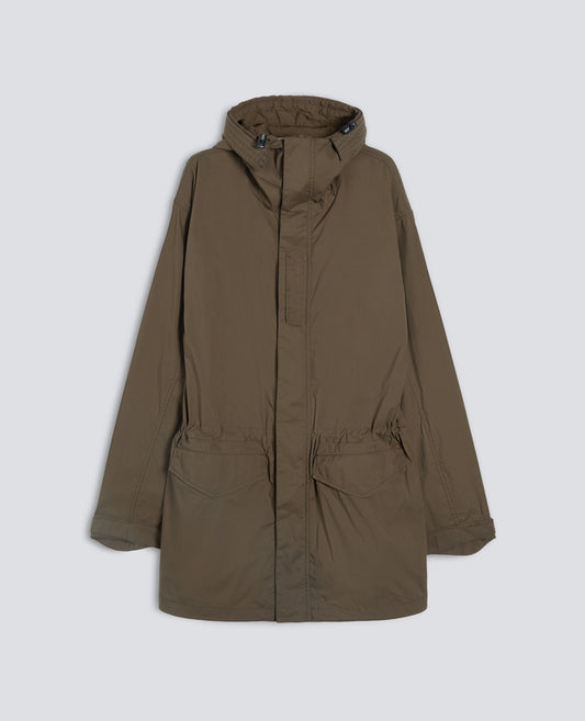 PARKA IN POPELINE DI COTONE E NYLON STRETCH - VERDE - ASPESI