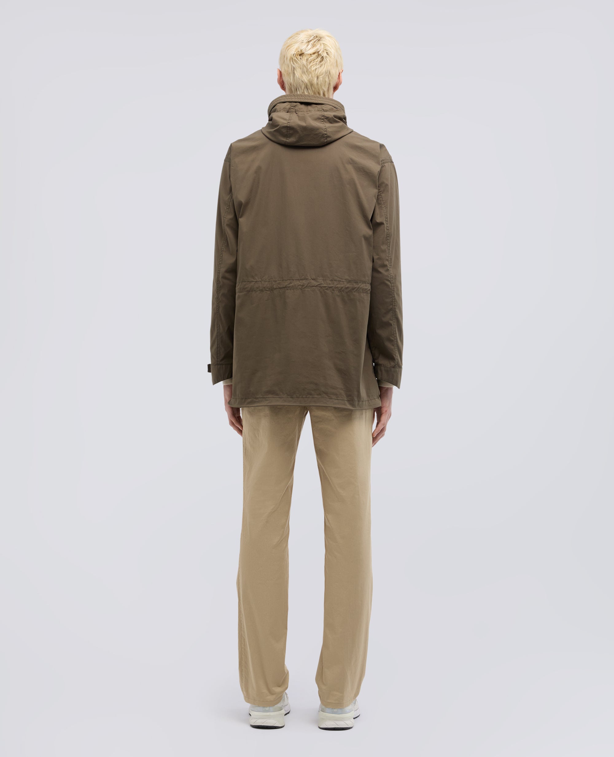 PARKA IN POPELINE DI COTONE E NYLON STRETCH - VERDE - ASPESI
