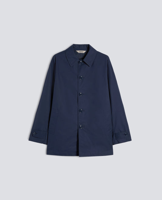IMPERMEABILE IN COTONE DRY WAX - BLU - ASPESI