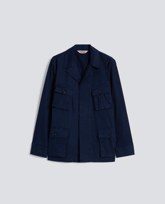 GIACCA LAOS IN COTONE EXTRA FINE - BLU - ASPESI