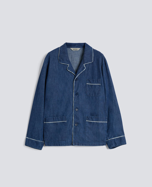 GIACCA PIAGIAMA IN DENIM DI COTONE LEGGERO - BLU - ASPESI