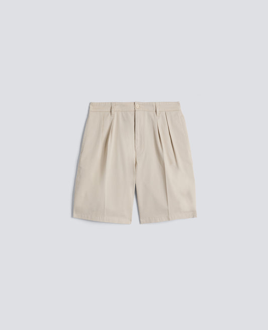 BERMUDA DOPPIA PINCE IN MICRO TWILL DI COTONE - BEIGE - ASPESI