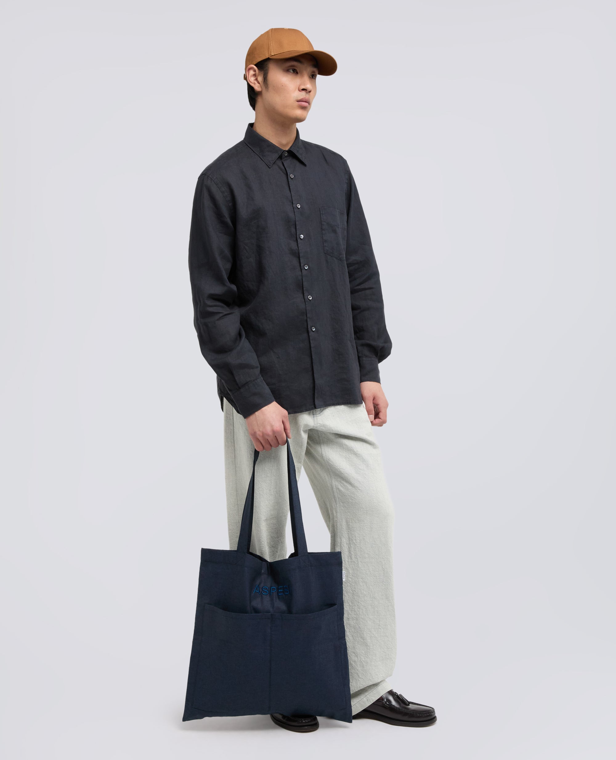SAC FOURRE-TOUT CHAMBRAY - BLU - ASPESI