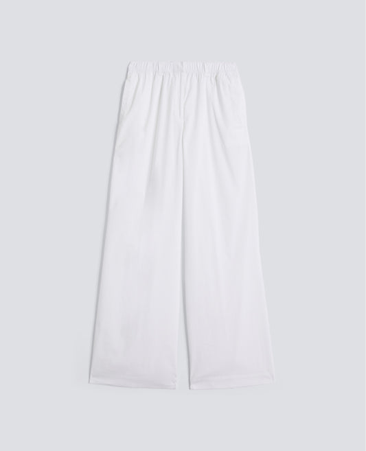 PANTALONE IN POPELINE DI COTONE E NYLON STRETCH - BIANCO - ASPESI