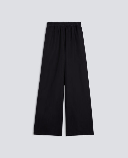 PANTALONE IN GABARDINE IN COTONE E LINO FIAMMATO TINTO CAPO - BLU - ASPESI