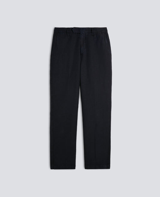 PANTALONE IN TELA FIAMMATA DI COTONE E LINO - BLU - ASPESI