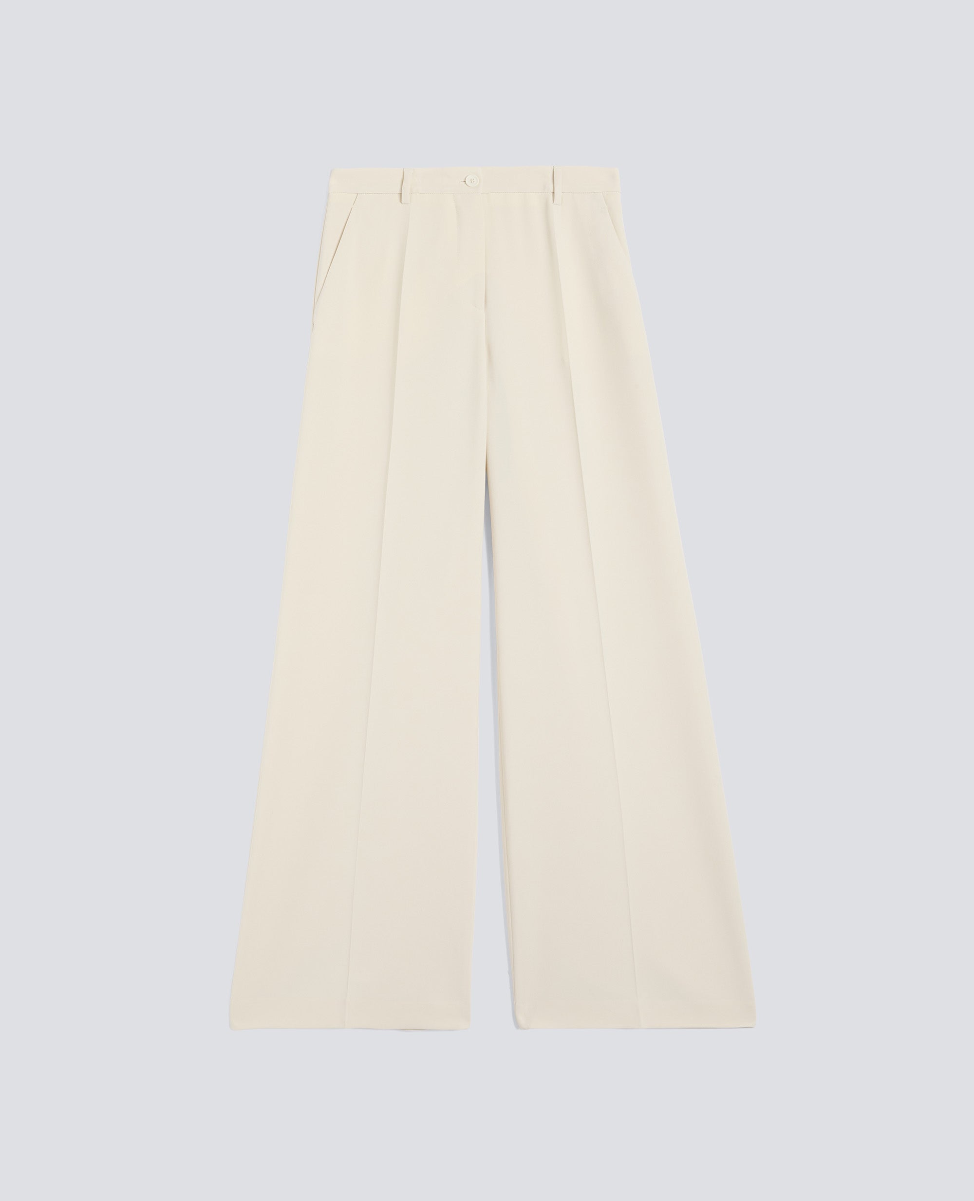 PANTALONE IN CADY CREPE IN TRIACETATO E POLIESTERE - NATURALE - ASPESI