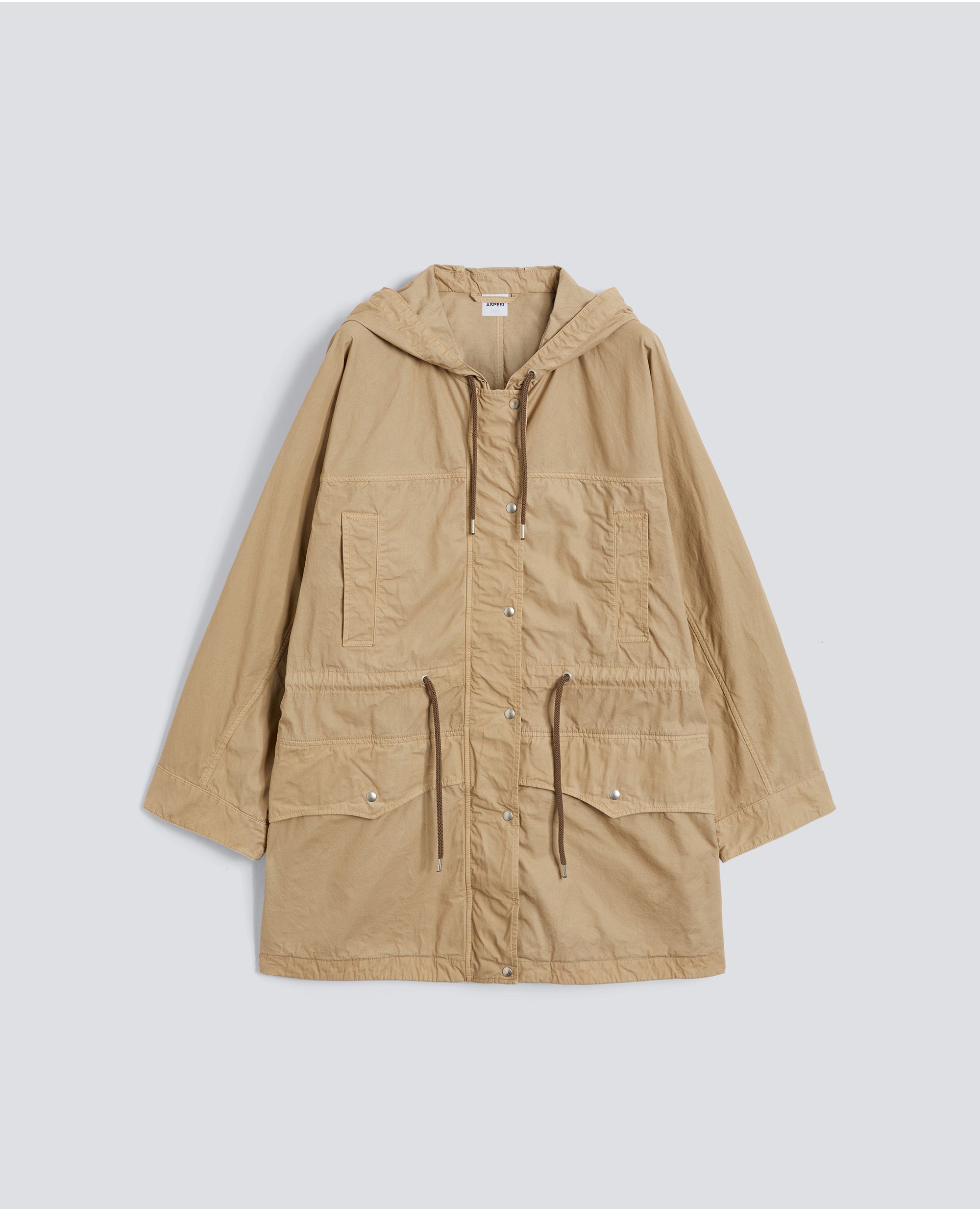 PARKA IN TELA DI COTONE TINTO CAPO - BEIGE - ASPESI