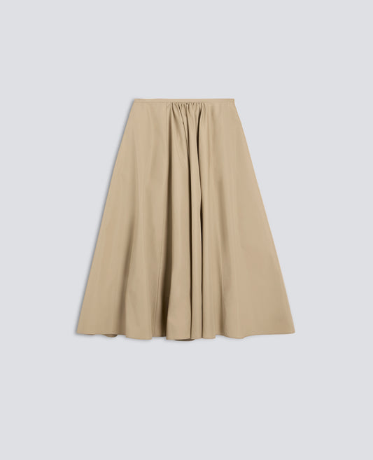 GONNA IN POPELINE COTONE - BEIGE - ASPESI