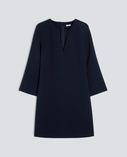 ABITO IN CADY CREPE IN TRIACETATO E POLIESTERE - BLU - ASPESI