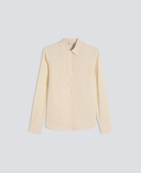CAMICIA CLASSICA IN LINO LEGGERO TINTO CAPO - NATURALE - ASPESI