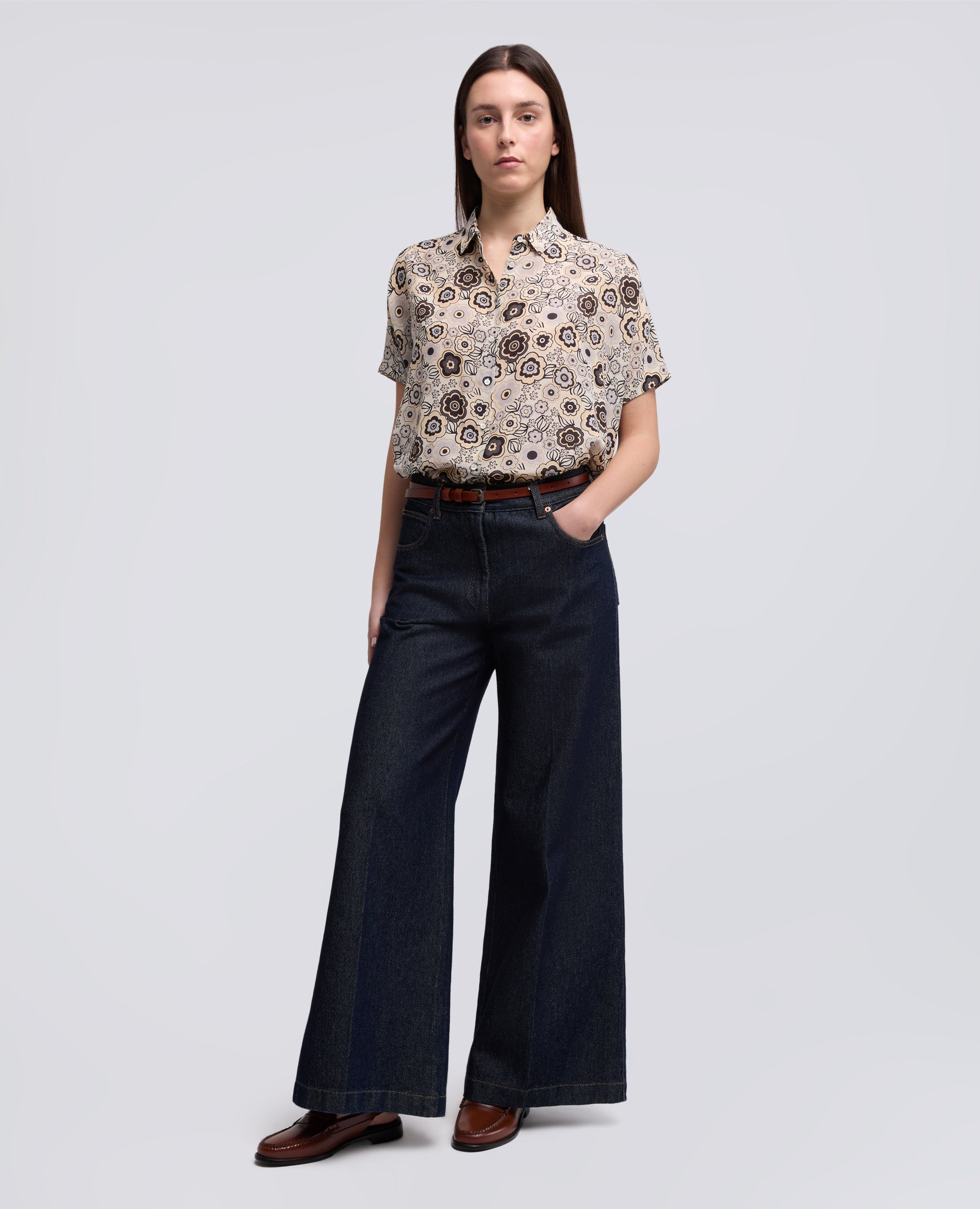 CAMICIA IN CREPE DE CHINE SETA - MULTICOLOR - ASPESI