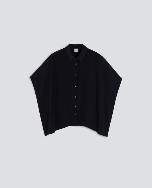CAMICIA IN CREPE DE CHINE SETA - BLU - ASPESI
