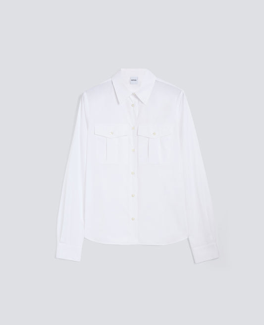 CAMICIA CLASSICA IN POPELINE DI COTONE - BIANCO - ASPESI