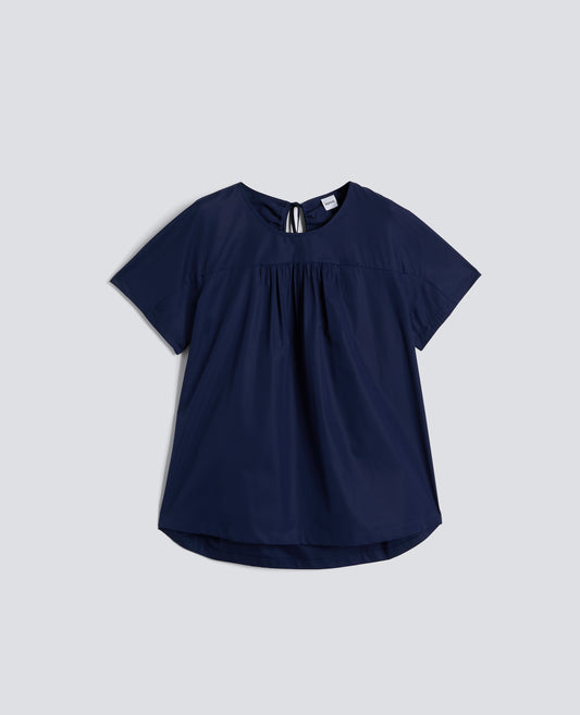 TOP IN POPELINE COTONE - BLU - ASPESI